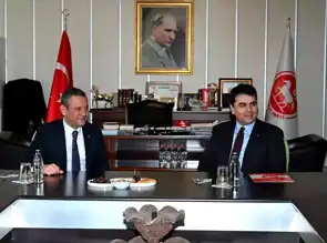 CHP Lideri Özgür Özel, DP'yi Ziyaret Etti